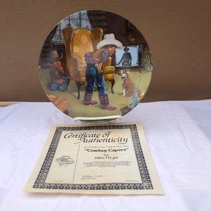 Vintage 1981 Collector Plate - Cowboy Capers by Mike Hagel #2936